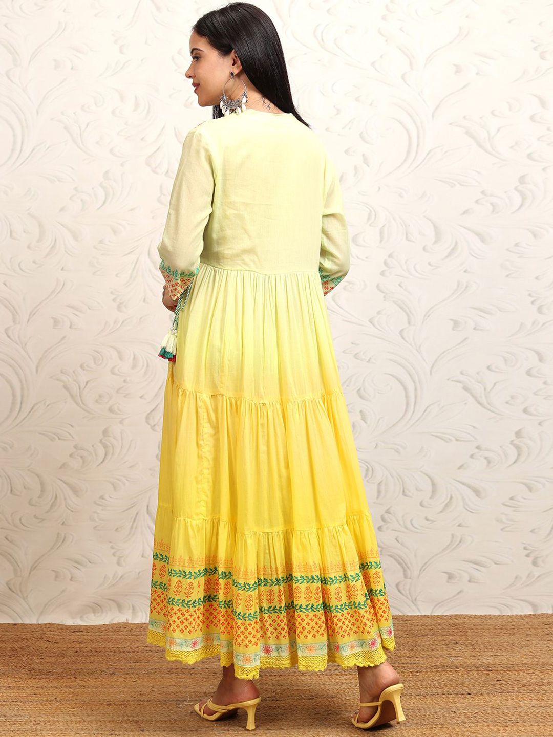 Vishudh Floral Print A-Line Dress