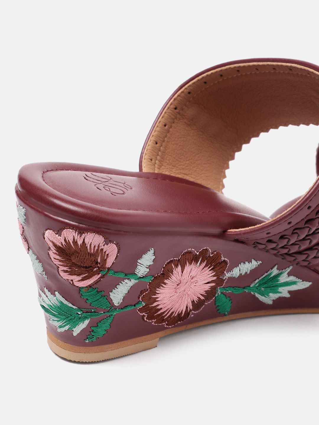 House of Pataudi Ethnic Braided Wedge Heels