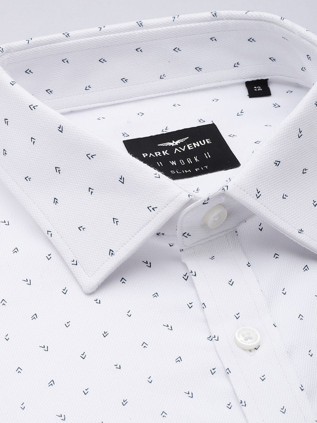 Park Avenue Slim Fit Opaque Micro Ditsy Printed Formal Shirt