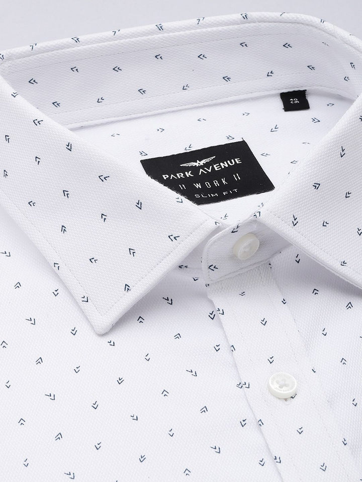 Park Avenue Slim Fit Opaque Micro Ditsy Printed Formal Shirt