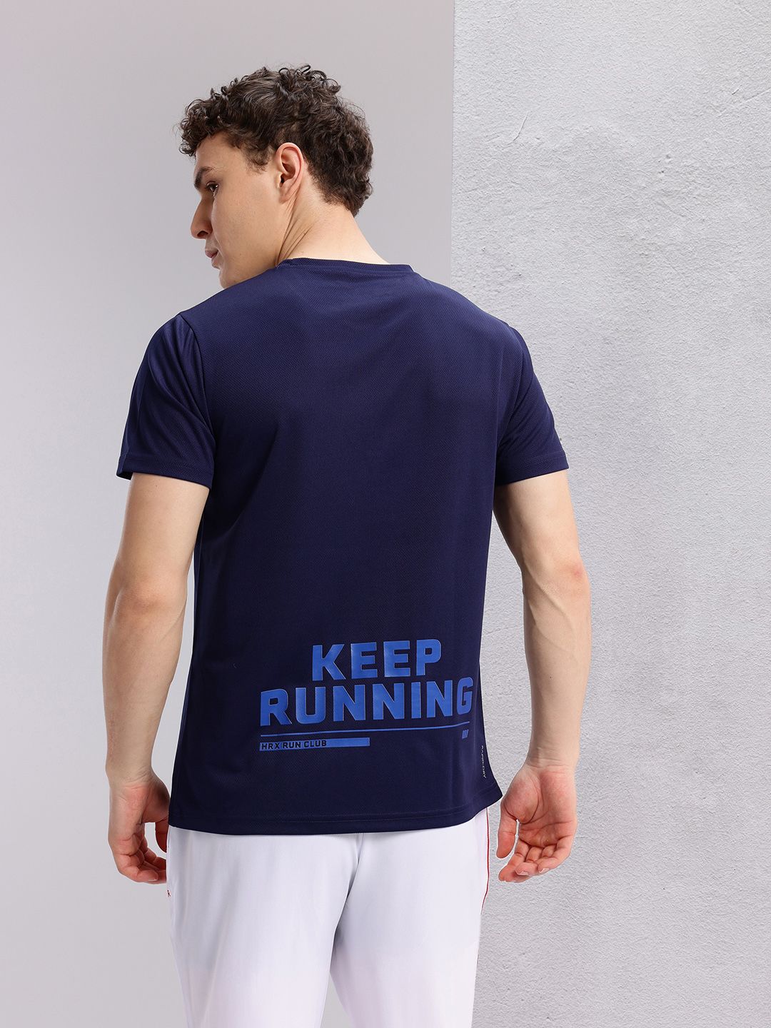HRX by Hrithik Roshan Rapid-dry Typography Print Running T-shirt