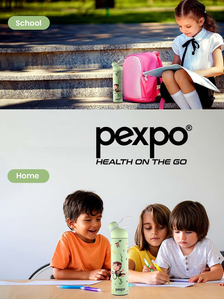 Pexpo pico hijau ISI yang disahkan termosteel panas dengan botol air flask monyet 500ml