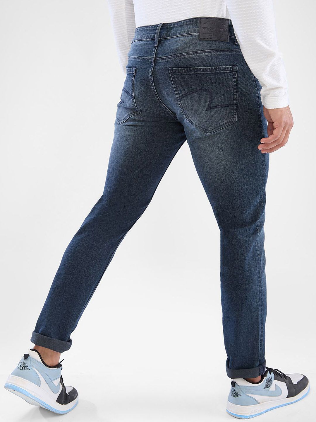 SPYKAR Men Slim Fit Low-Rise Light Fade Clean Look Stretchable Jeans