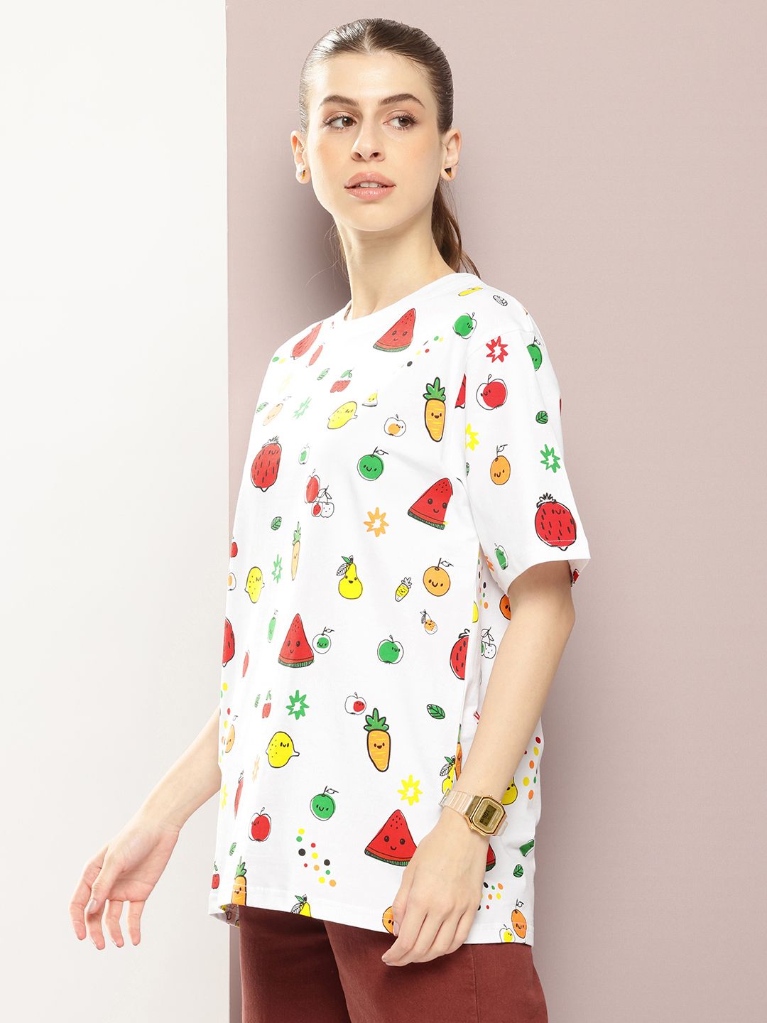 DILLINGER Printed Oversized Pure Cotton T-shirt