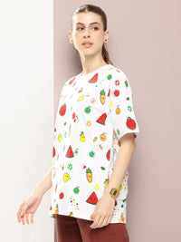DILLINGER Printed Oversized Pure Cotton T-shirt