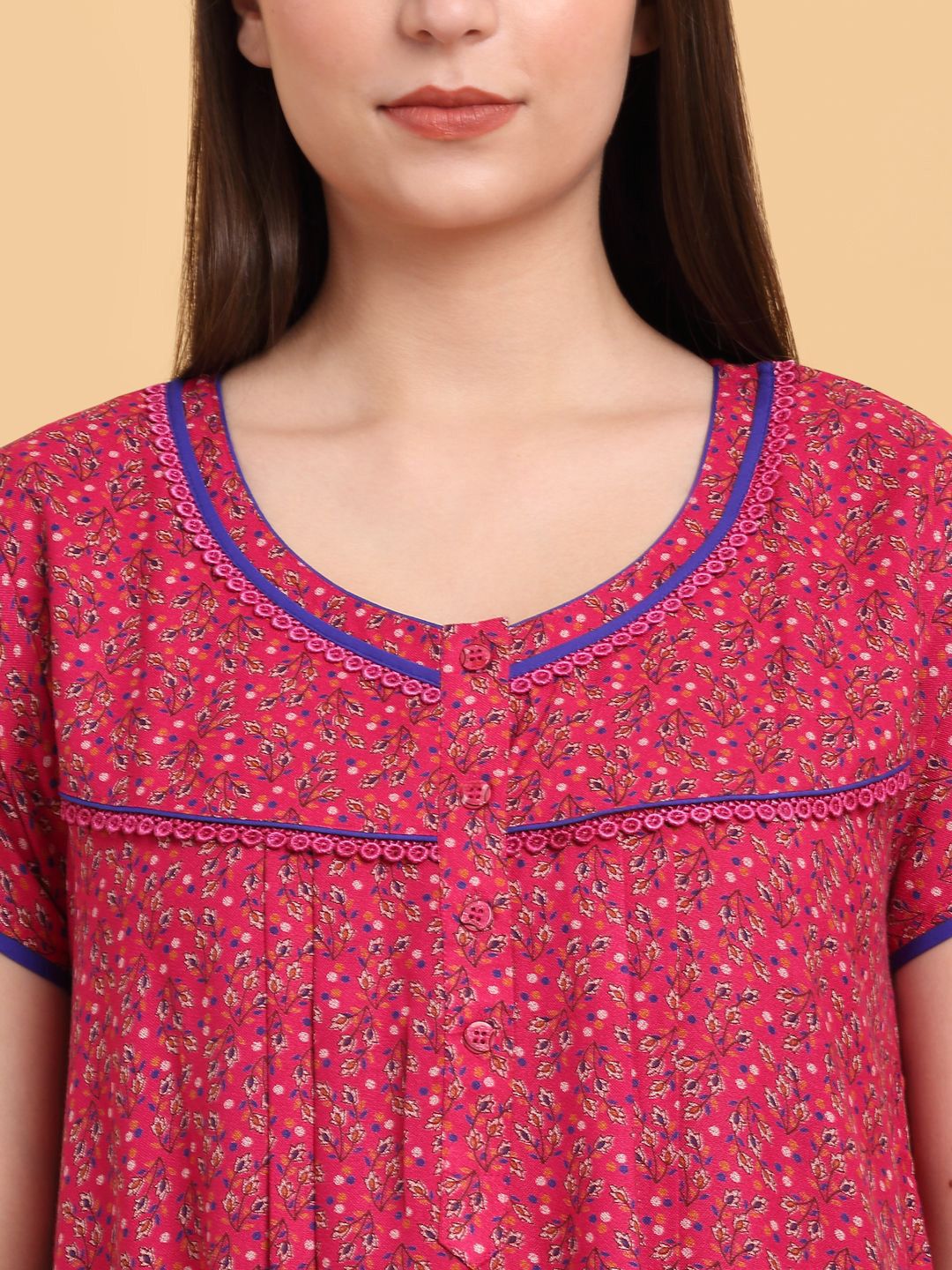 Sweet Dreams Printed Cotton Maxi Nightdress