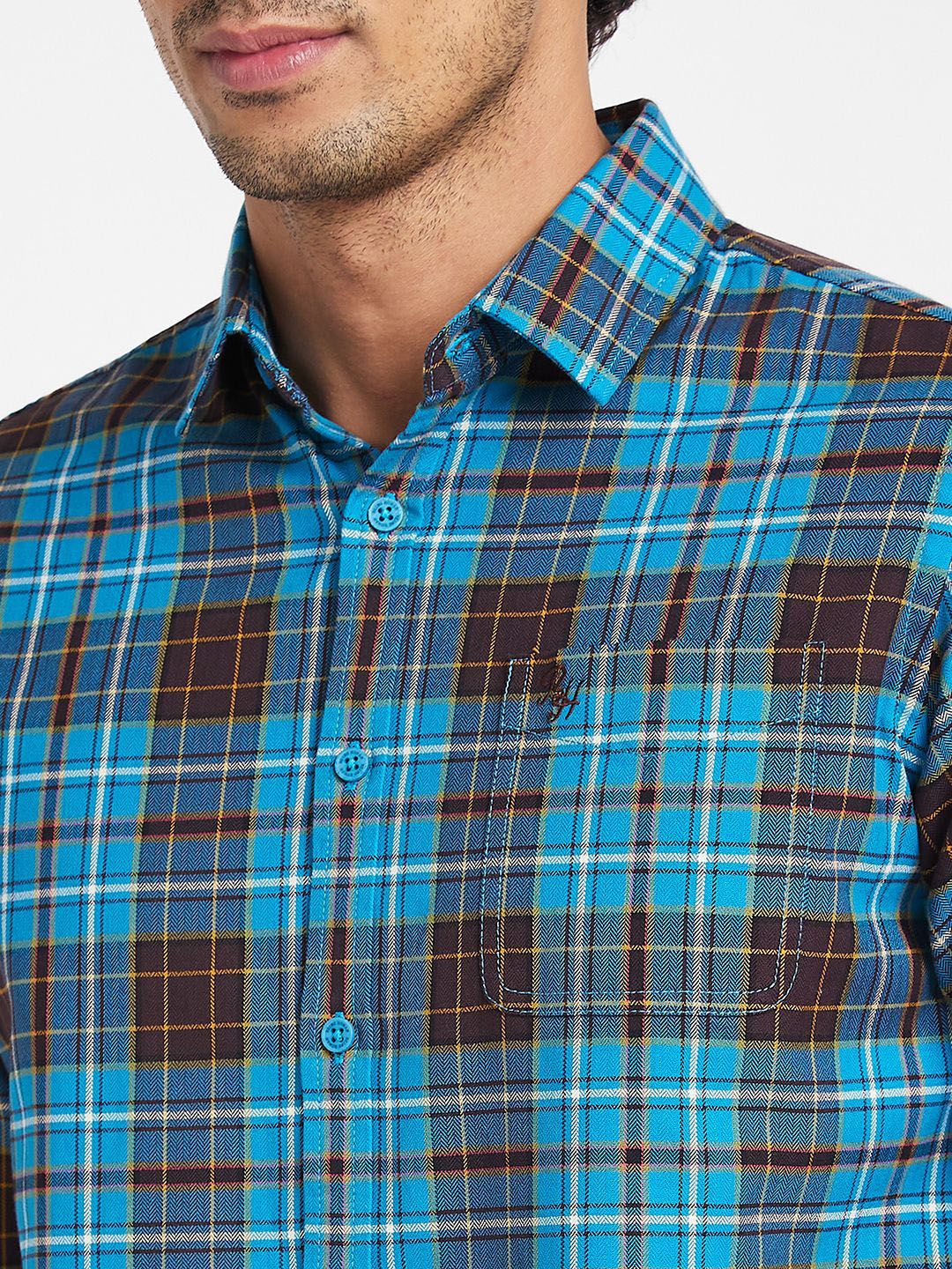 Being Human Men Slim Fit Tartan Checks Opaque Checked Casual Shirt