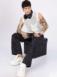 Eszett Men Camouflage Print Baggy Cargos Trousers