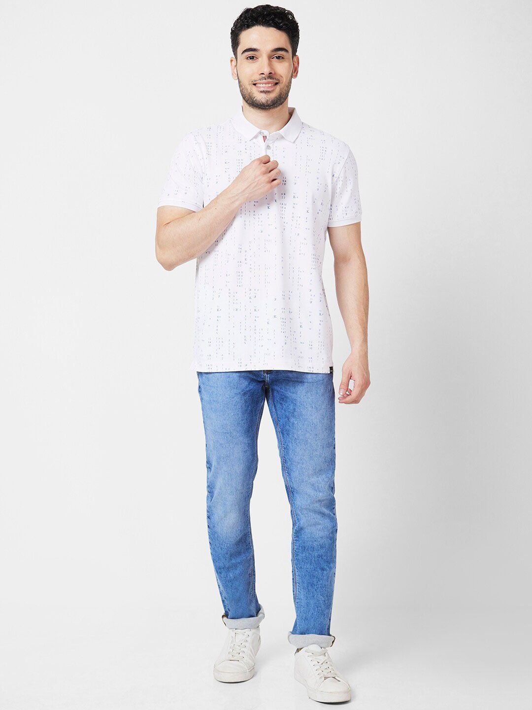 SPYKAR Men Cotton Clean look Straight Fit Heavy Fade Stretchable Jeans