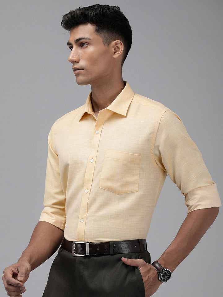Park Avenue Self Design Slim Fit Textured Formal Shirt