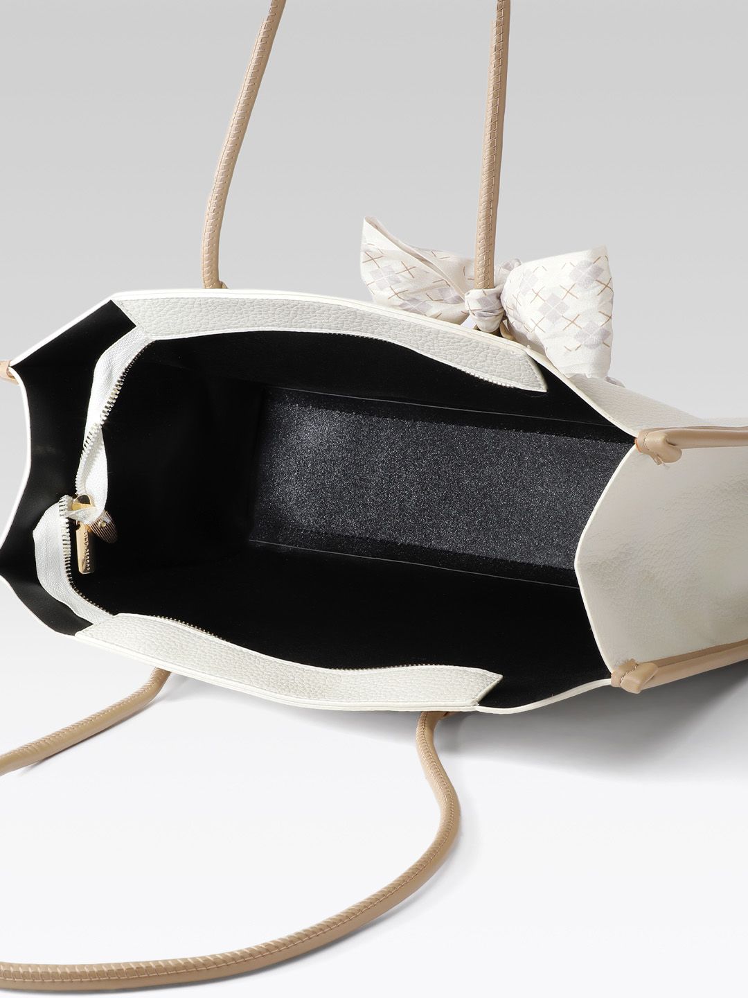 Lino Perros Textured Shoulder Bag with Bow Detail