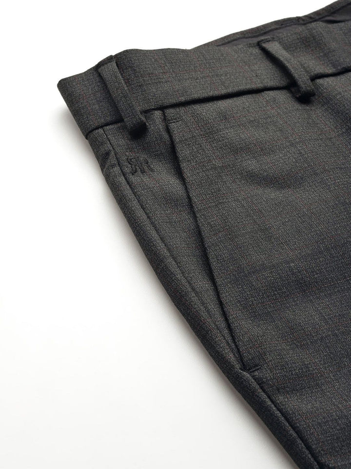 Raymond Men Checked Slim Fit Trousers