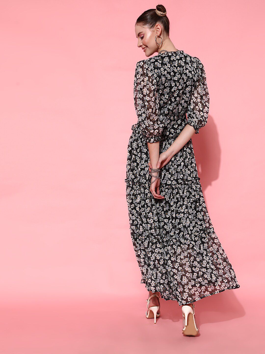 STREET 9 Women Black Floral Dress