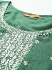 Indo Era Floral Embroidered Sequinned Kurta with Trousers & With Dupatta