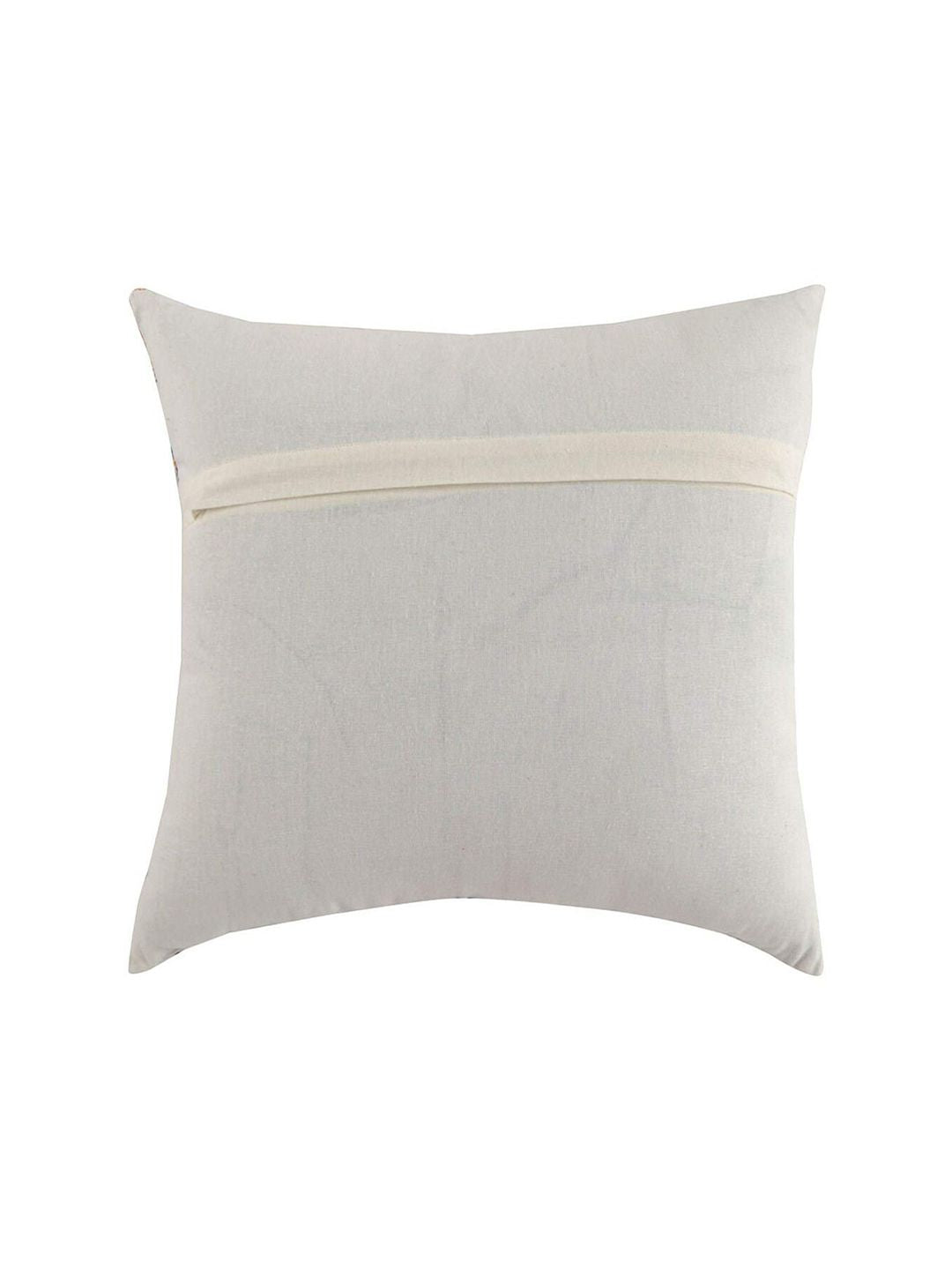 STITCHNEST Yellow & White Set of 5 Geometric Square Cushion Covers