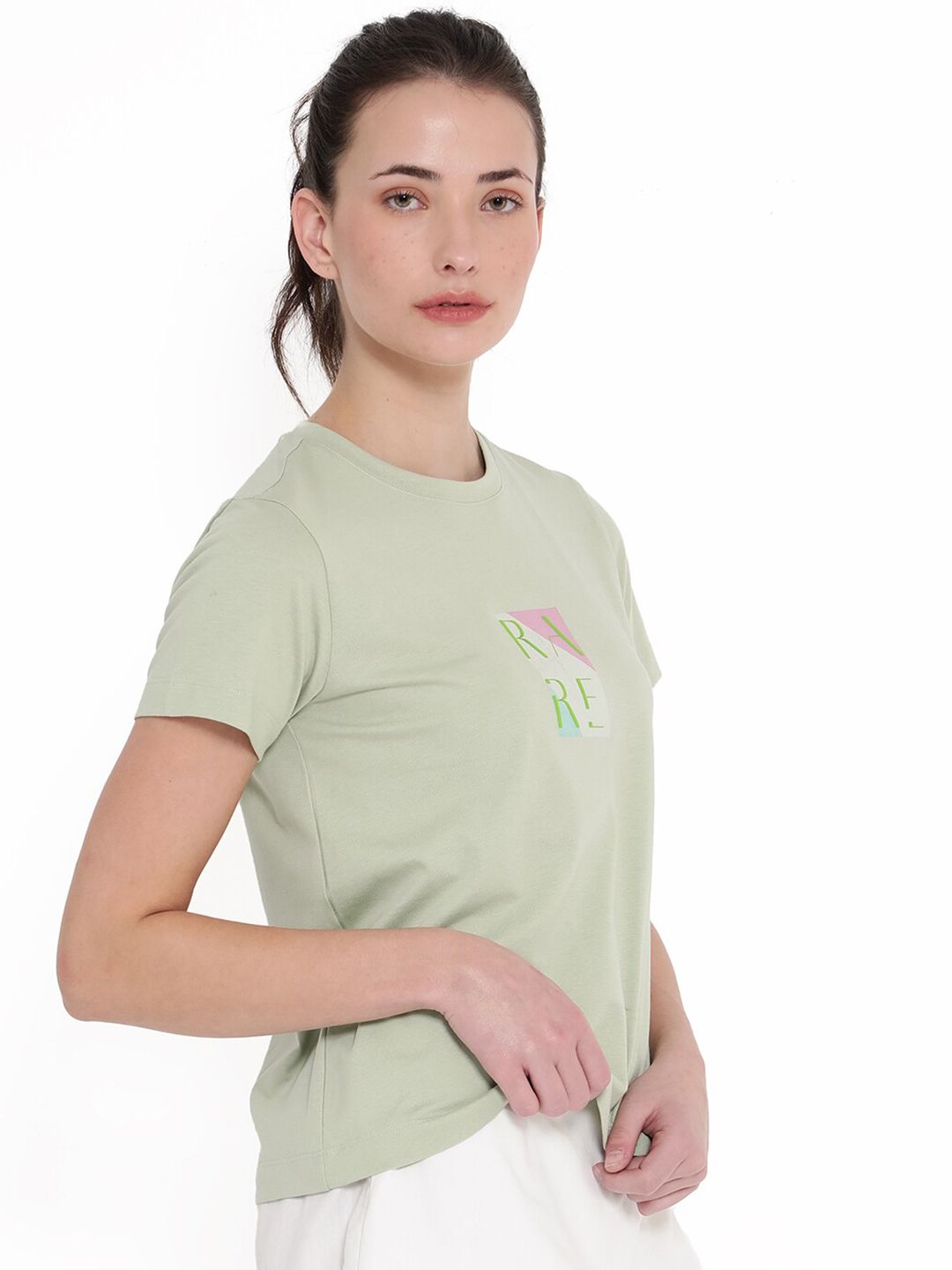 RAREISM HANNA Round Shaped Short Sleeves Cotton T-shirt