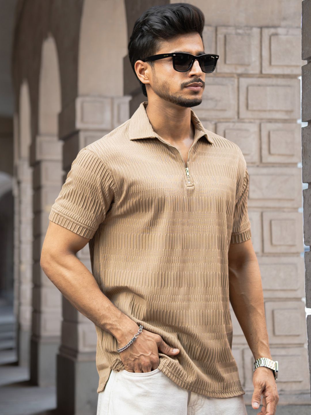 Powerlook Men Polo Collar T-shirt