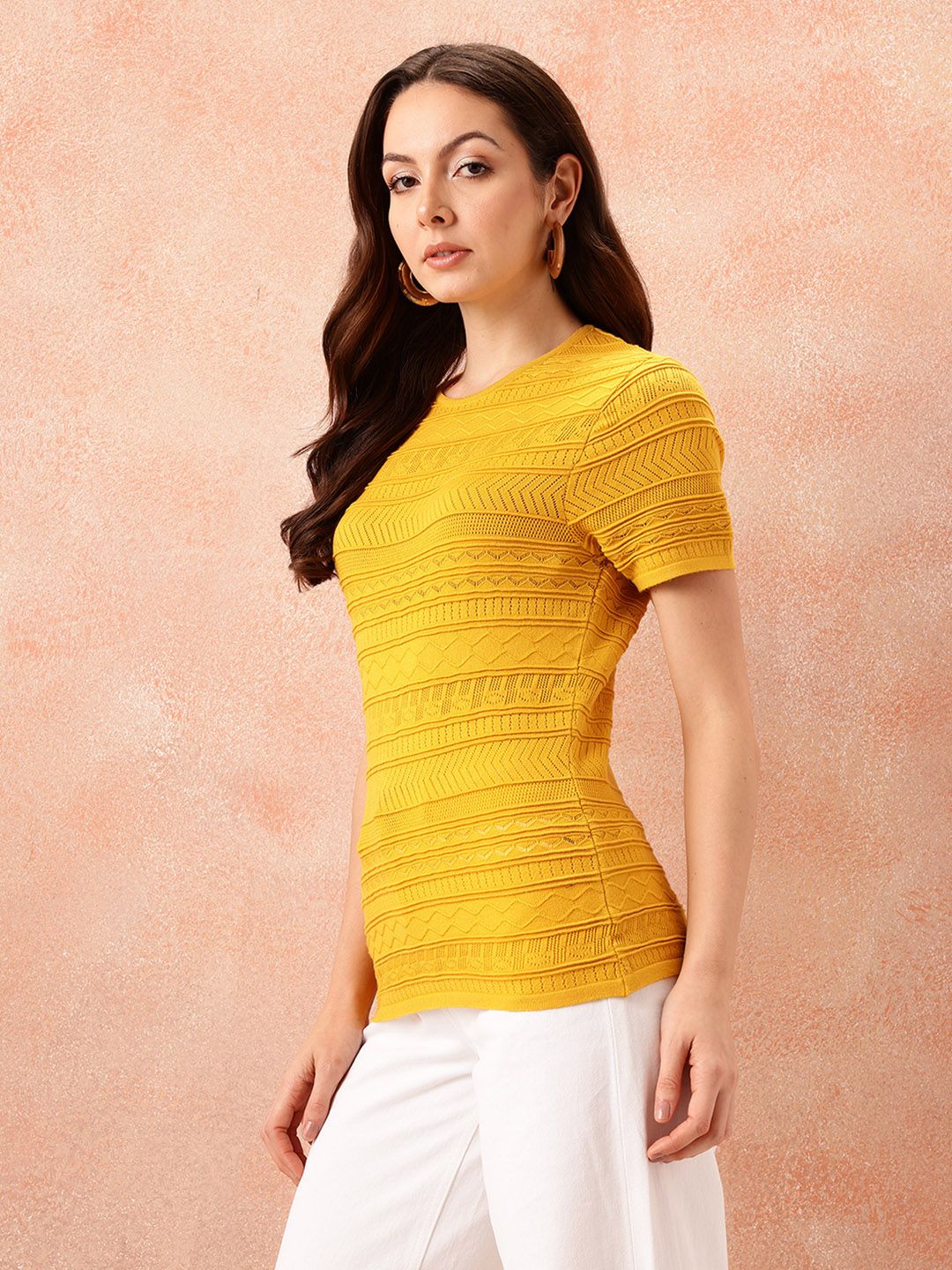 all about you Open Knit Top