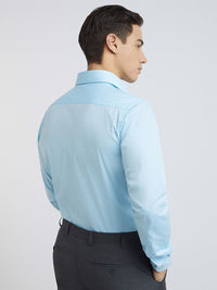 Raymond Men Pure Cotton Self Design Textured Slim Fit Formal Shirt