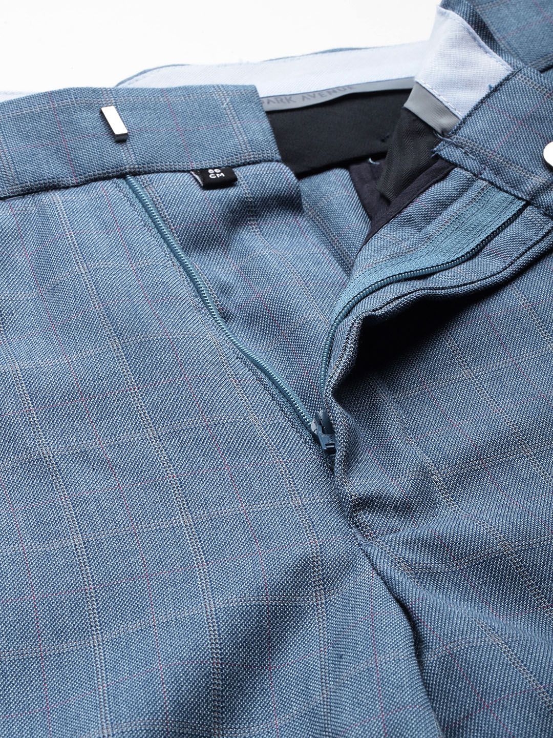 Park Avenue Slim Fit Checked Blazer & Trousers With Waistcoat