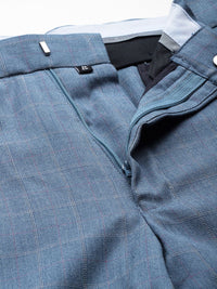 Park Avenue Slim Fit Checked Blazer & Trousers With Waistcoat