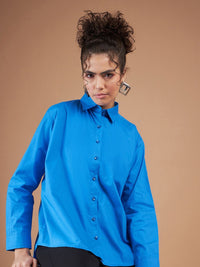 SASSAFRAS Spread Collar Opaque Back Placket Detail Casual Pure Cotton Shirt