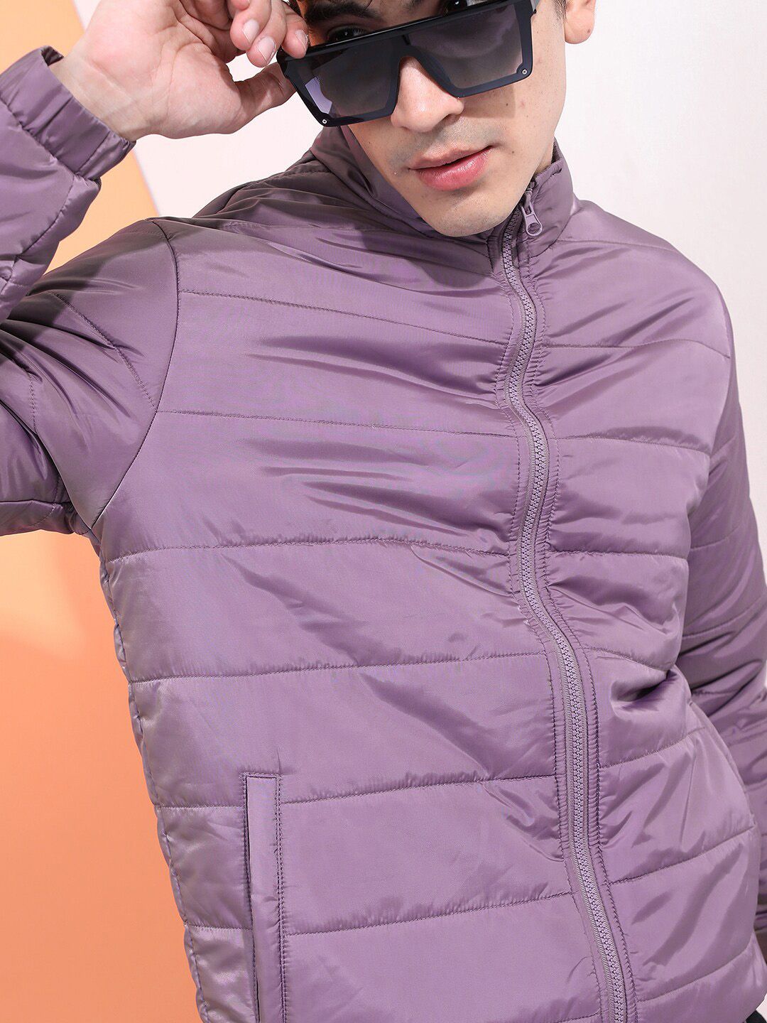 HIGHLANDER Men Purple Puffer Jacket