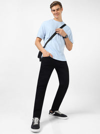 Urbano Fashion Men Black Slim Fit Mid-Rise Clean Look Stretchable Jeans