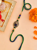 Voylla Beaded Peacock Feather Thread Rakhi