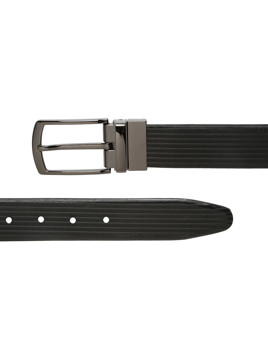 Teakwood Leathers Men Textured Leather Reversible Formal Belt