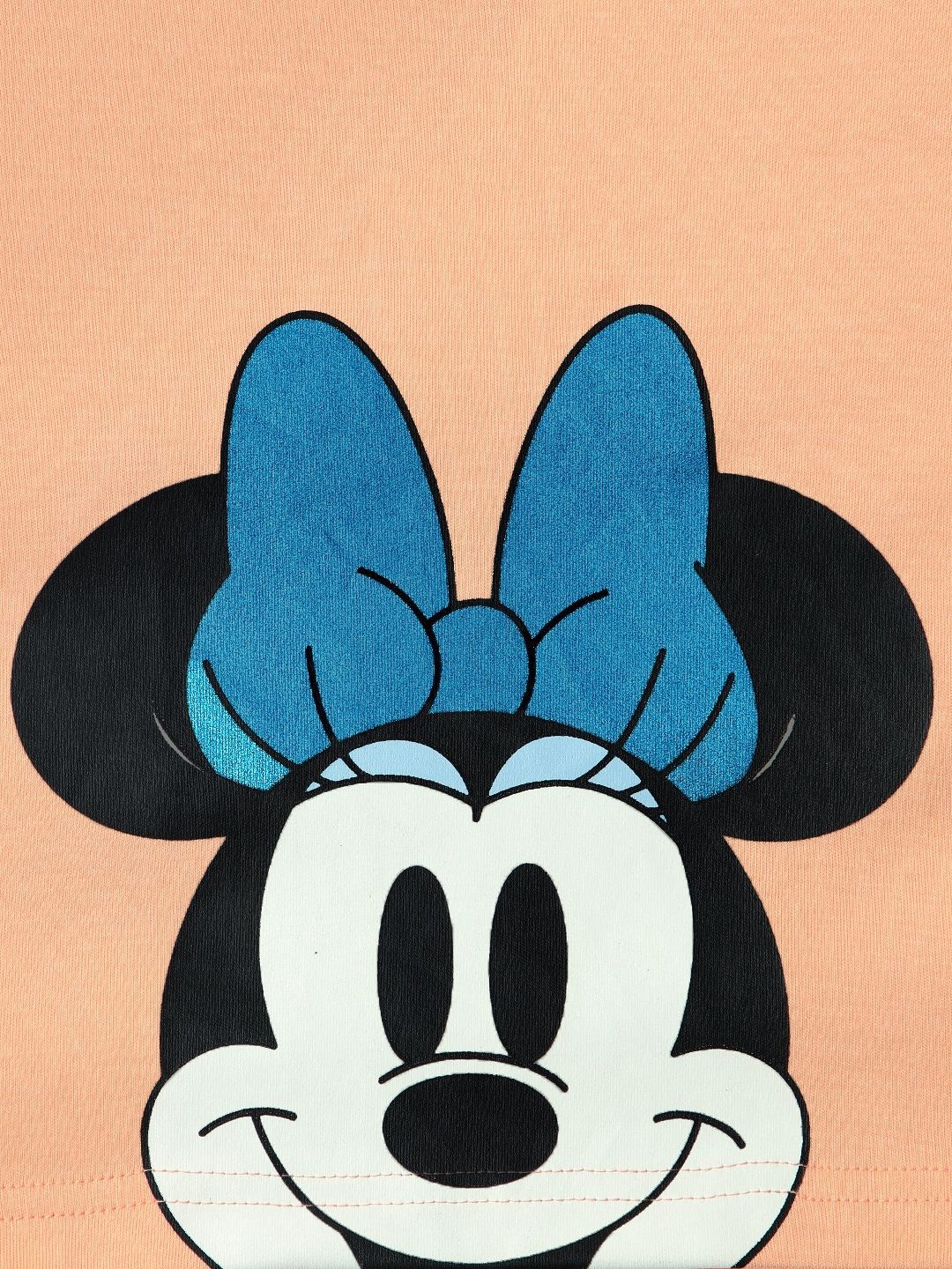 NautiNati Disney Minnie Mouse Baby Girls Orange Pure Cotton T Shirt