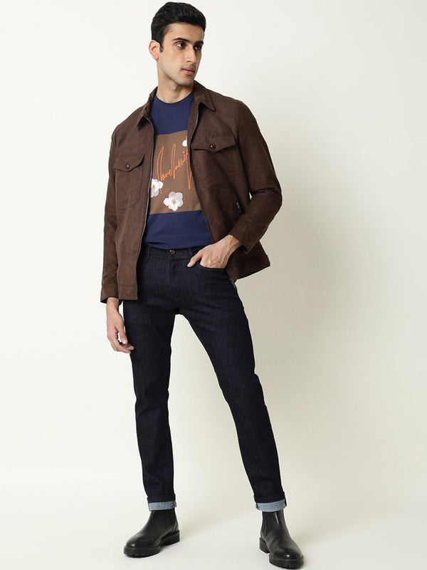 Lelaki Arnab Langka Rings-4 Slim Fit T-Shirt Kolar Polo Pepejal