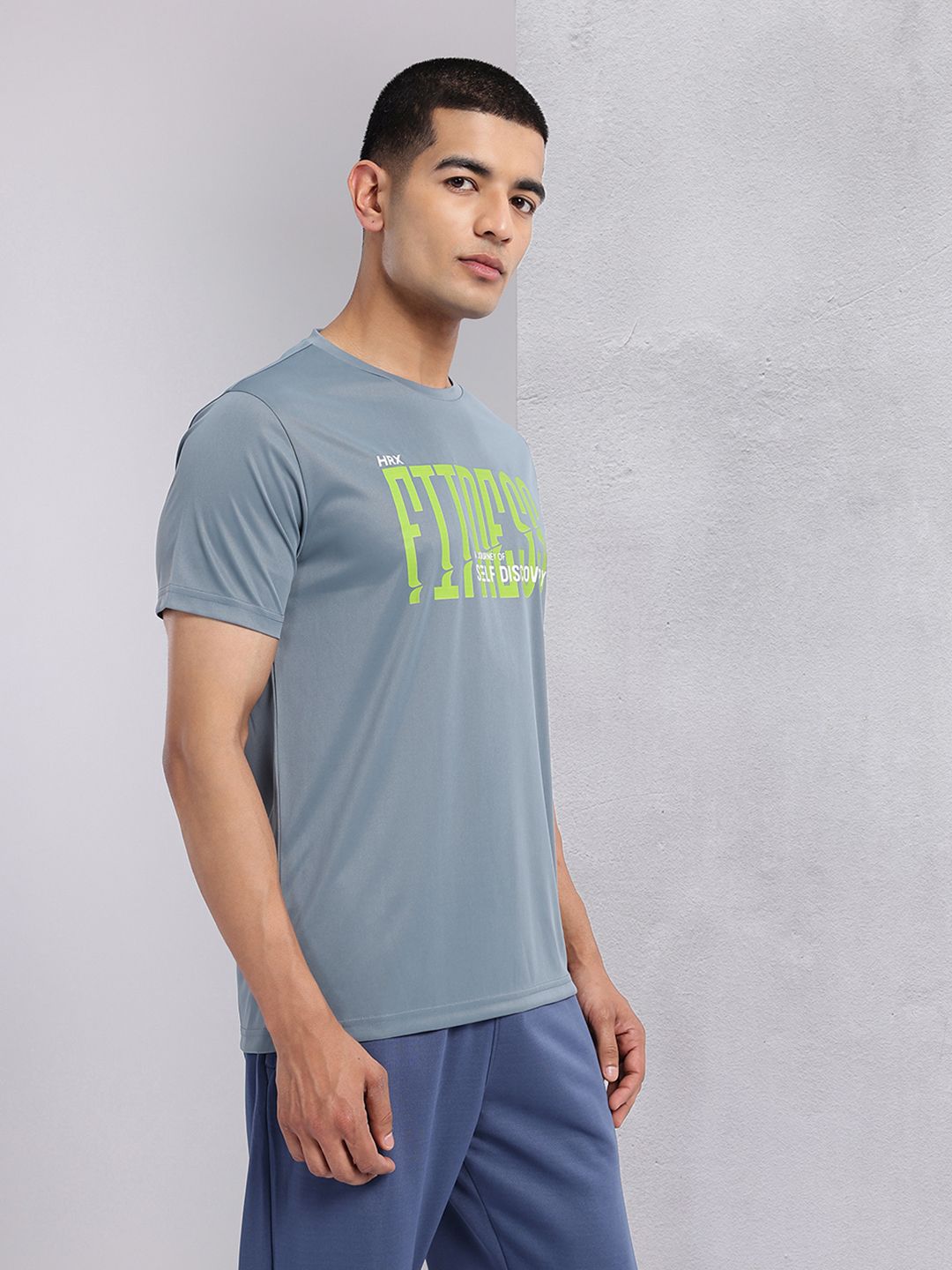 HRX by Hrithik Roshan Typography Printed Rapid-Dry Training T-shirt