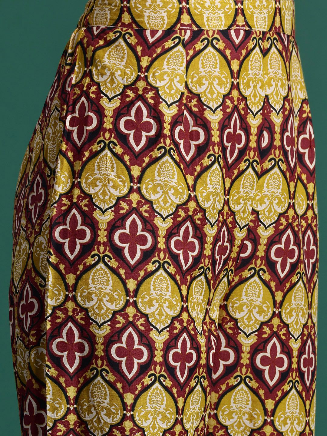 Indo Era Ethnic Motifs Printed Sequinned Pure Cotton Kurta With Trousers & Dupatta