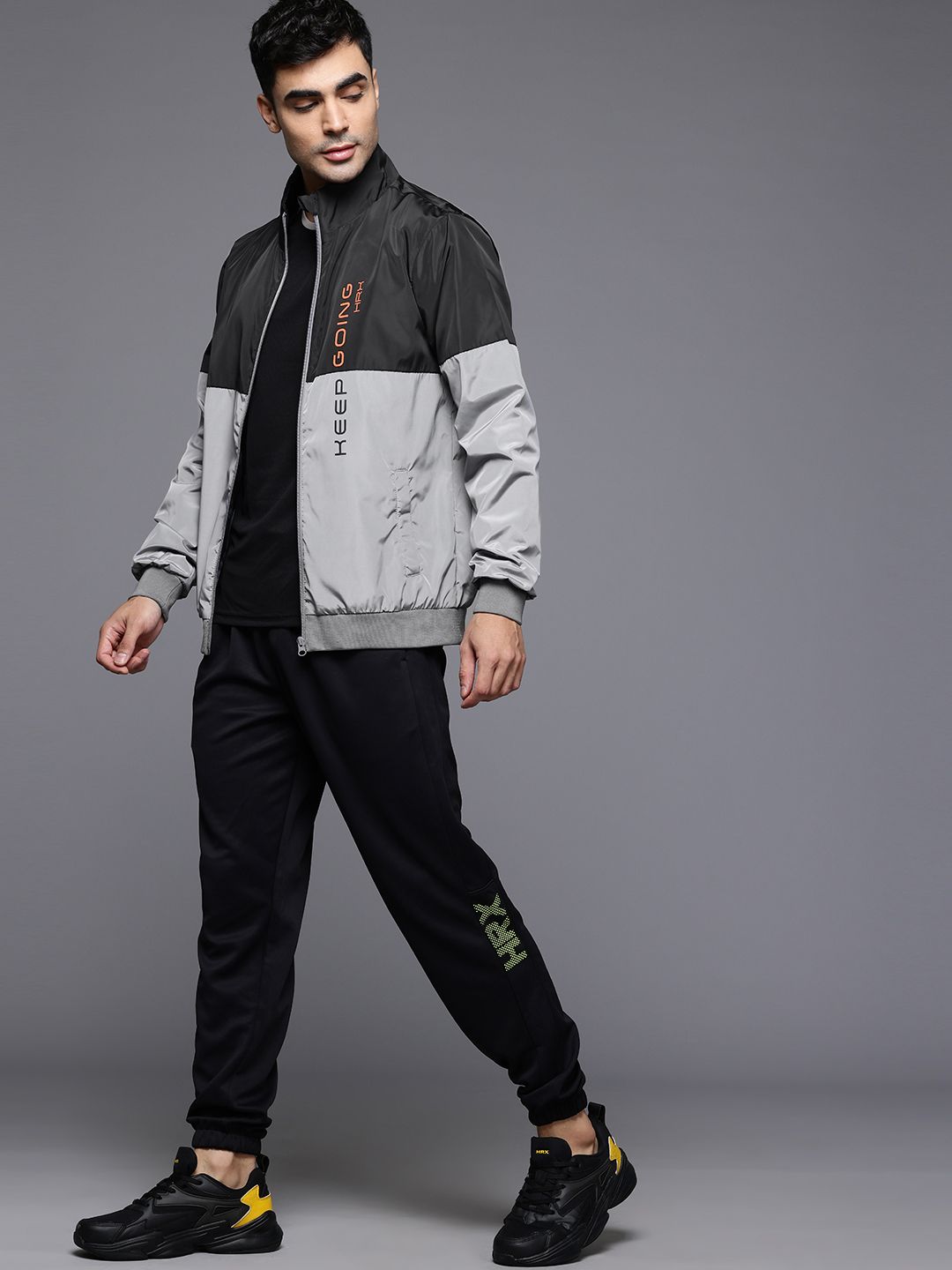 HRX by Hrithik Roshan Lifestyle Colourblocked Bomber Jacket