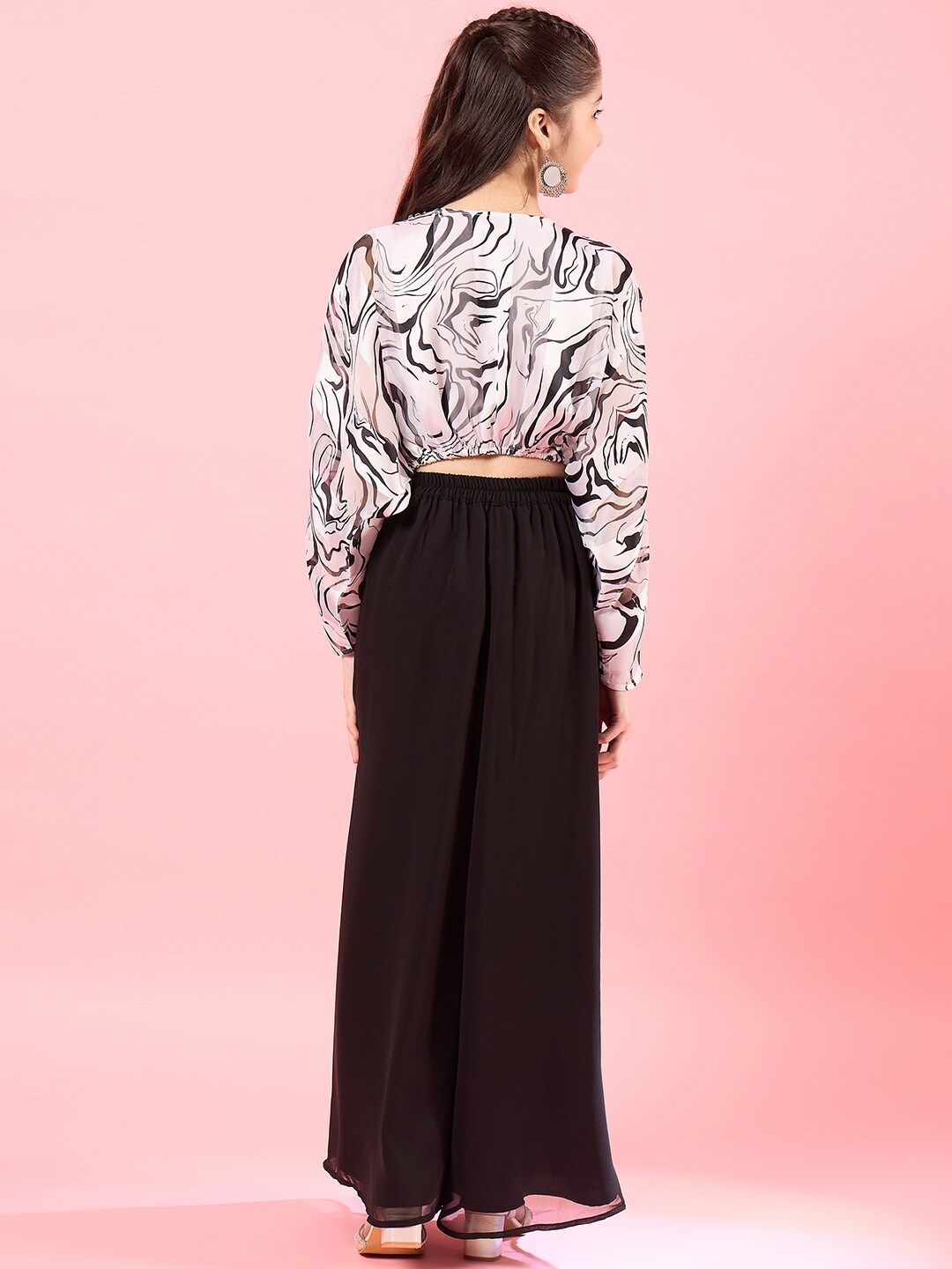 pspeaches Girls Printed Top with Palazzos