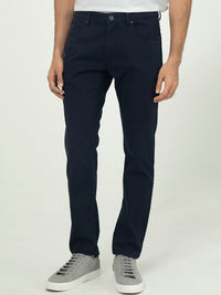 RARE RABBIT Men Slim Fit Mid-Rise Cotton Trousers