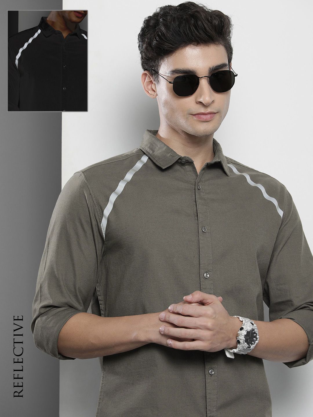 The Indian Garage Co Pure Cotton Solid Casual Shirt
