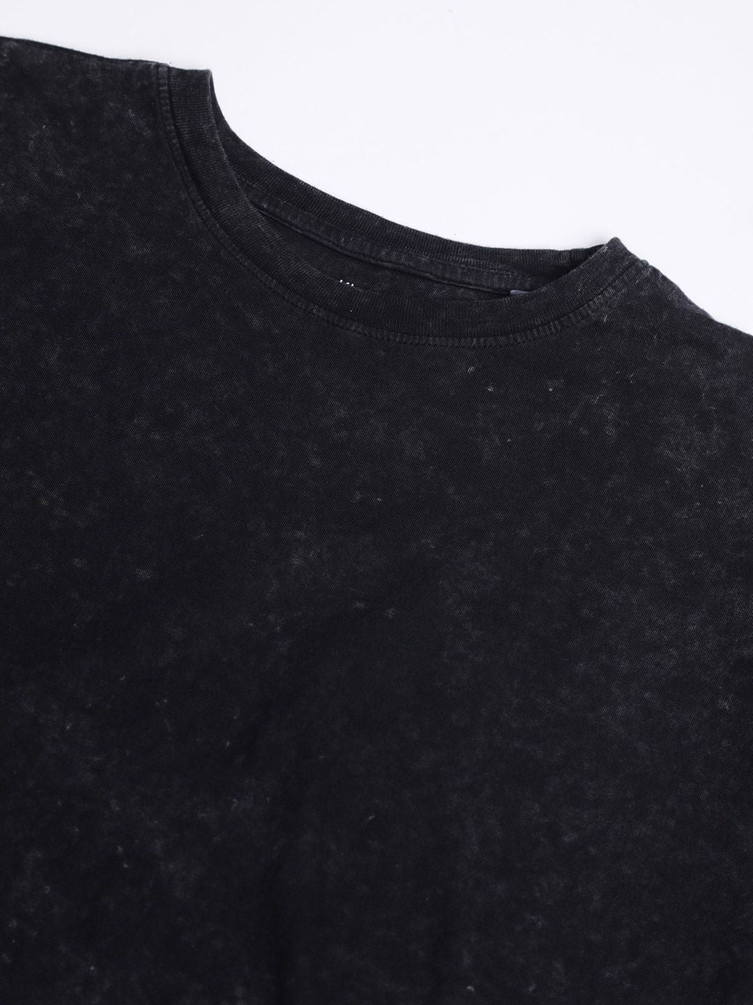Bene Kleed Men Acid Wash Round Neck Cotton T-shirt