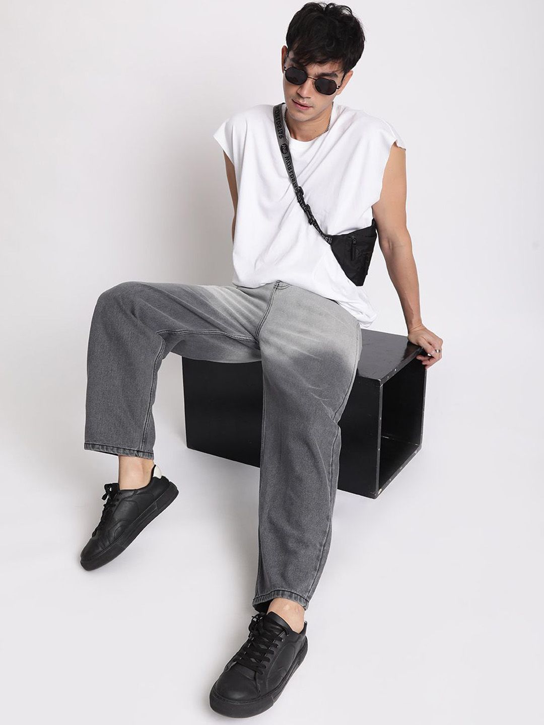 Bene Kleed Men Baggy Fit Heavy Fade Ombre Jean