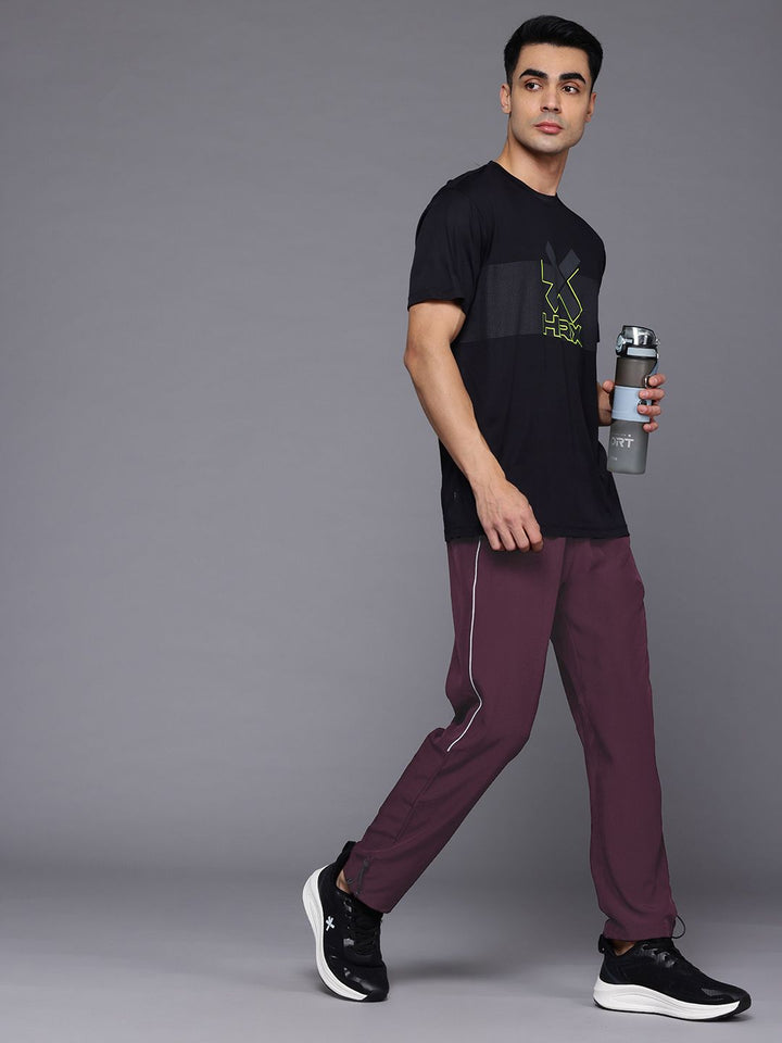 HRX by Hrithik Roshan Men Rapid-Dry Running Track Pants with Toggle-Hem