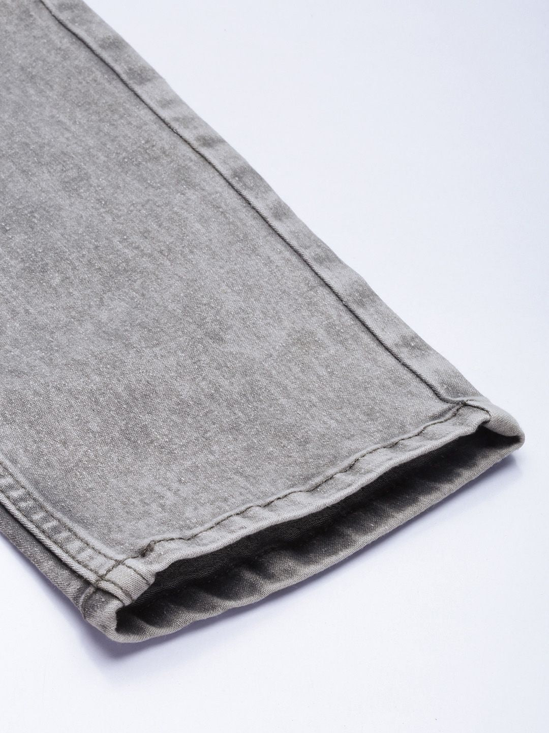 The Indian Garage Co Men Grey Slim Fit Light Fade Stretchable Jeans