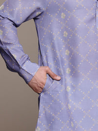House of Pataudi Floral Printed Pathani Jashn Kurta