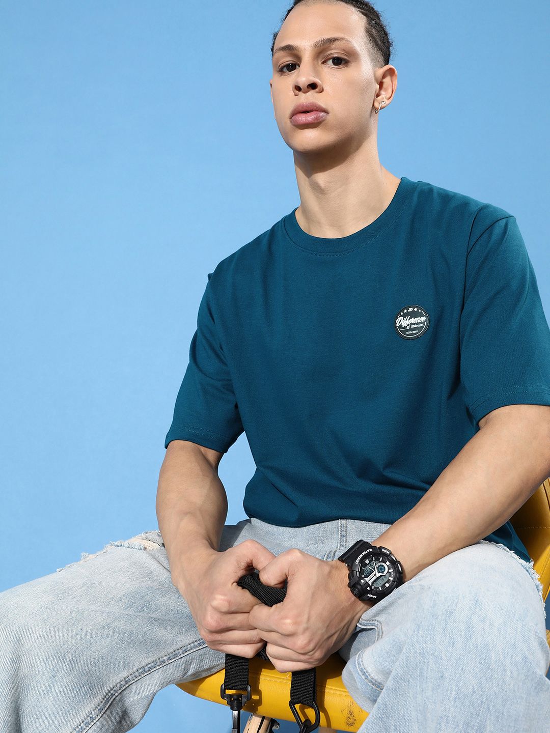 Difference of Opinion Printed Pure Cotton Oversized T-shirt