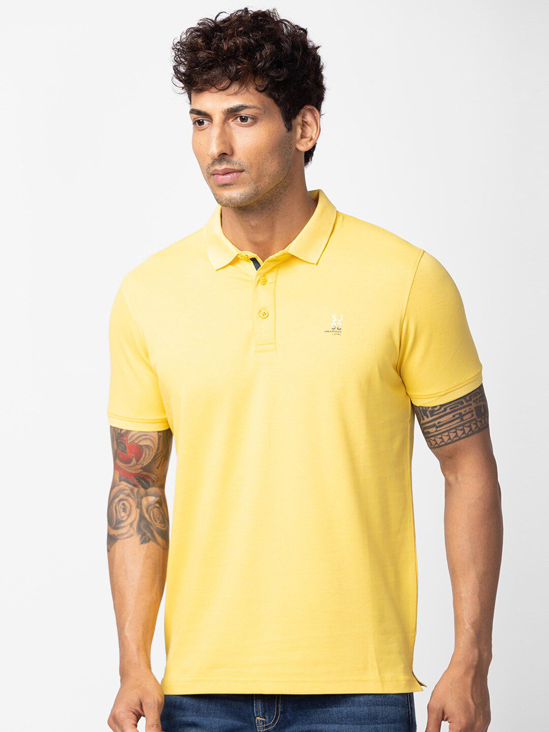 SPYKAR Men Polo Collar Slim Fit T-shirt