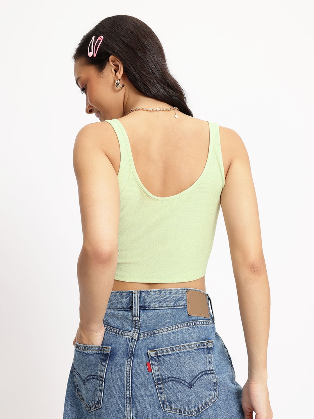 DressBerry It-Girl Essential Textured Crop Top