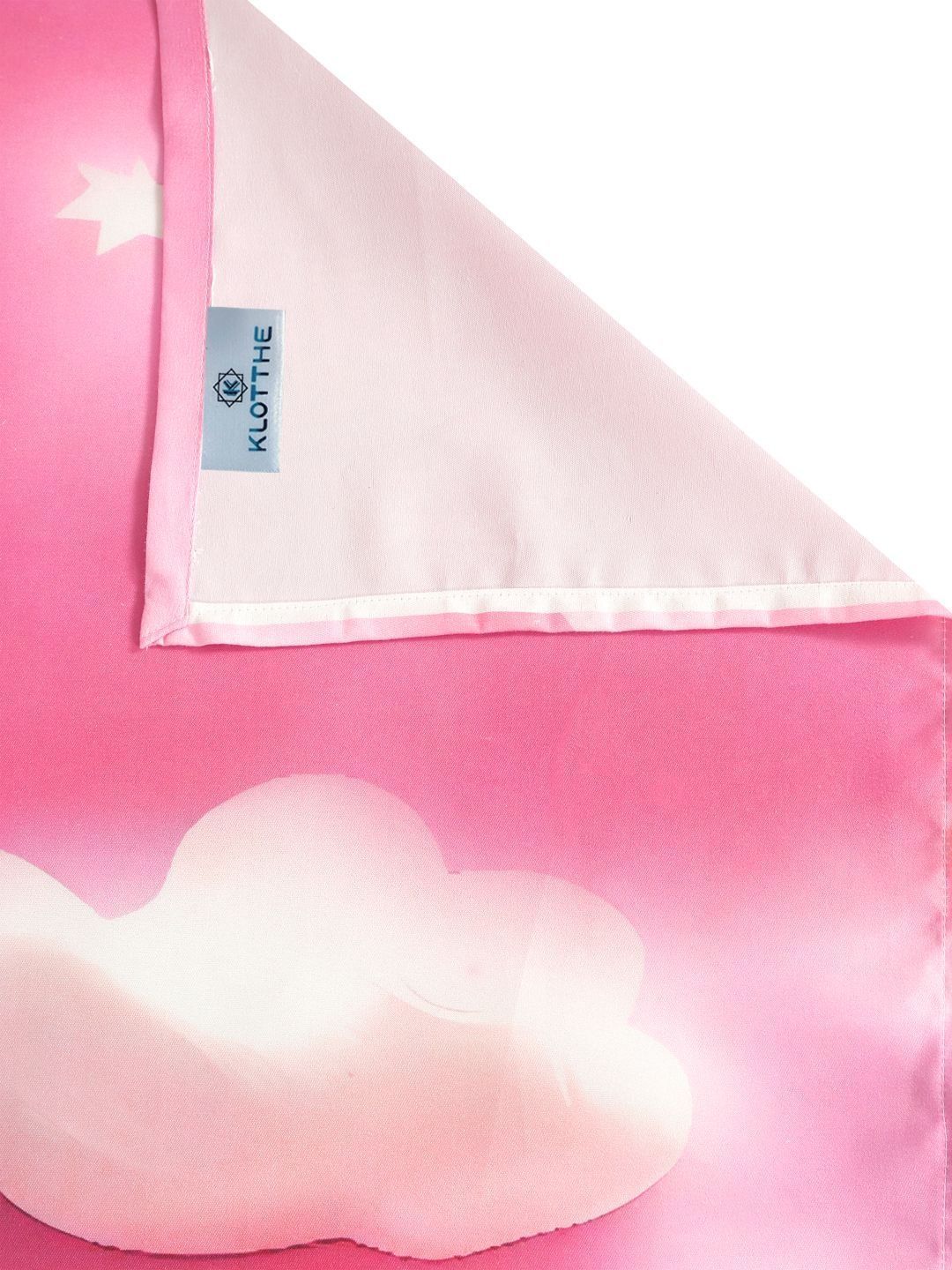 Pink Cartoon Printed Flat 7D 400 TC King Size Superfine Bedsheet With 2 Pillow Cover
