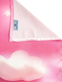 Pink Cartoon Printed Flat 7D 400 TC King Size Superfine Bedsheet With 2 Pillow Cover