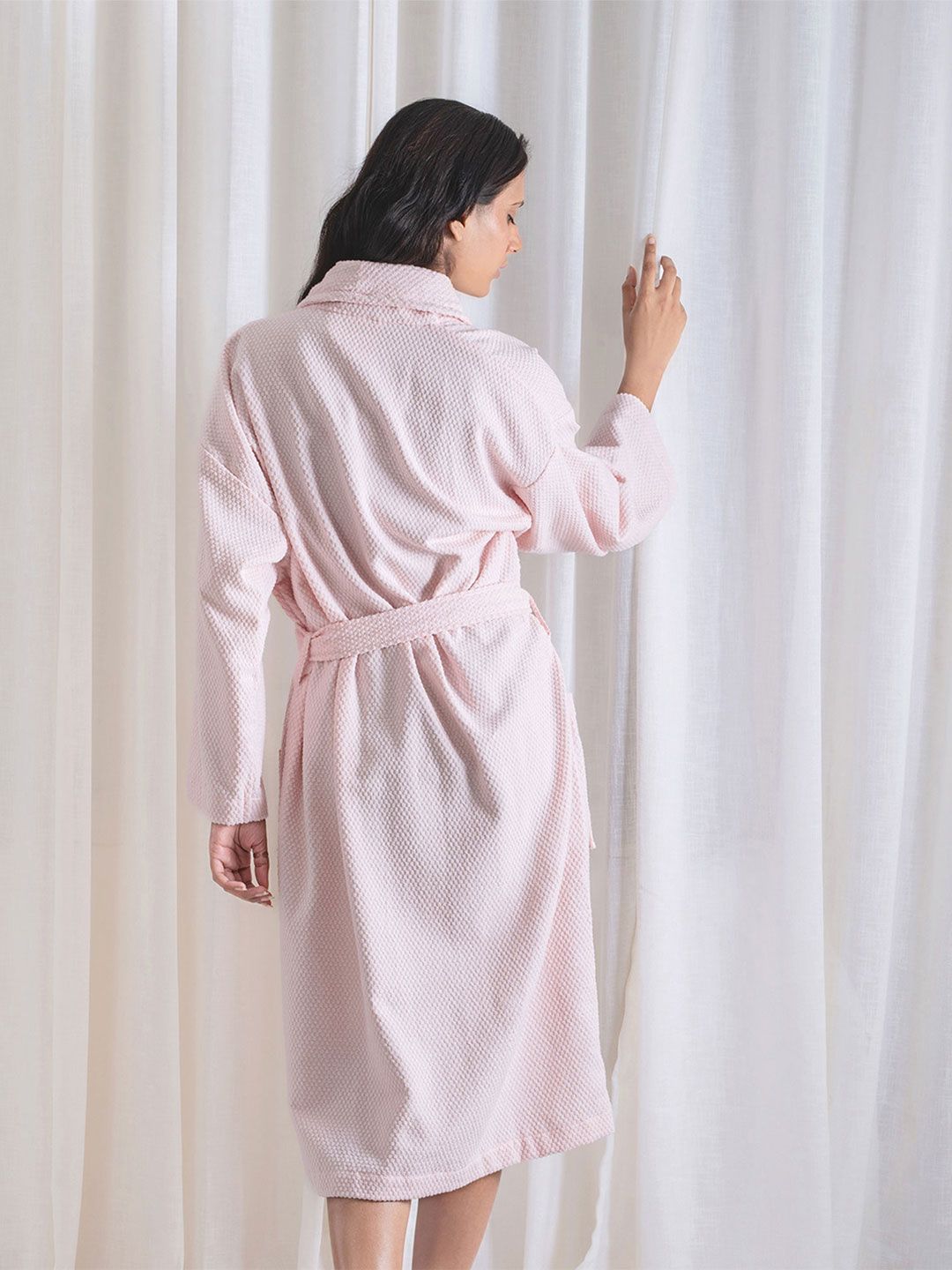 MYTRIDENT Urban Comfort Unisex Pink 240 GSM Pure Cotton Bath Robe