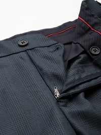 Raymond Men Checked Slim Fit Formal Trousers